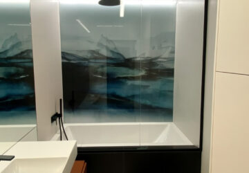 Obklad do koupelny s keramickým potiskem