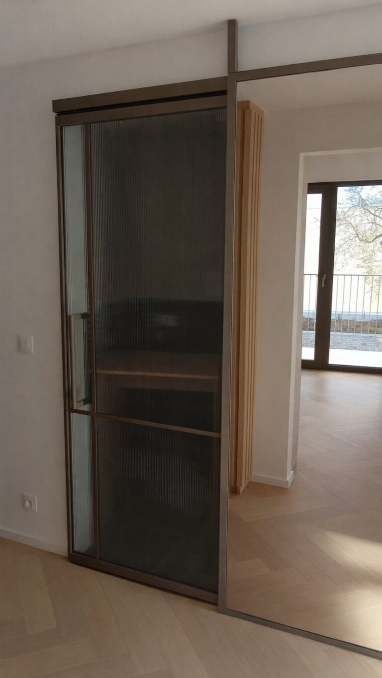 Posuvné dveře z ornamentního skla